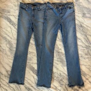 2 Pairs American Eagle High Rise Skinny Kick Jeans